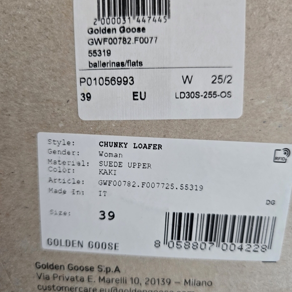 NWT Golden Goose Olive Suede Penny Loafers with Black Lug Sole - Picture 10 of 10